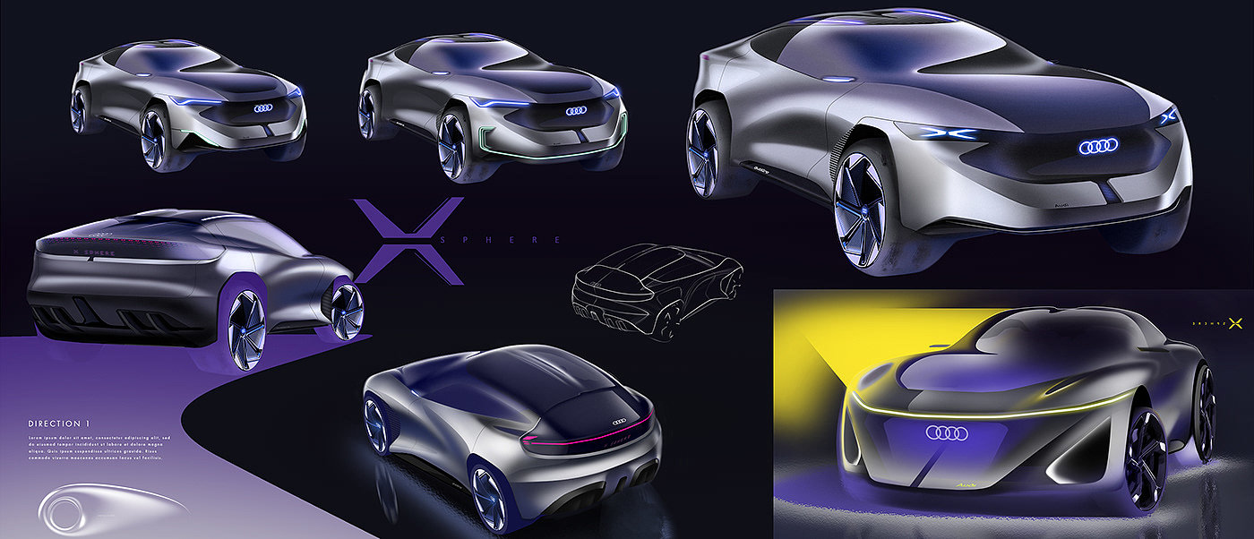 3d，audi，audi，automobile，Automobile design，conceptual design，