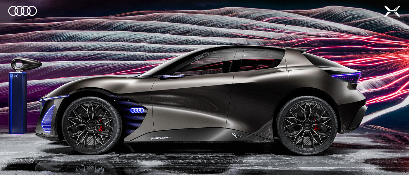 3d，audi，audi，automobile，Automobile design，conceptual design，