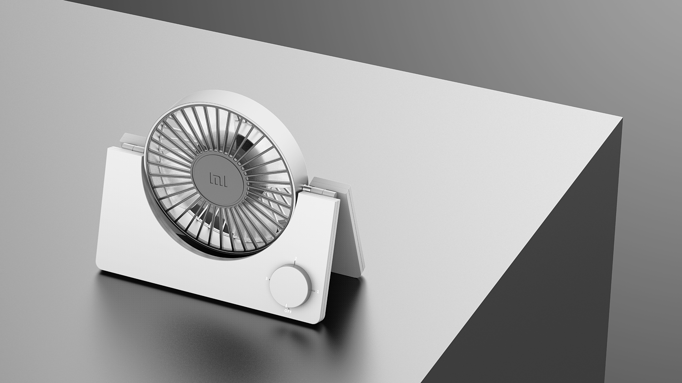 millet，Fan，fold，industrial design，Portable，ultrathin，