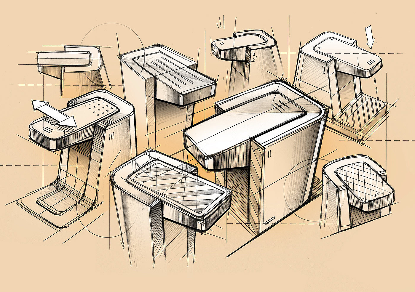 Hand drawn，Collection of works，Design sketch，