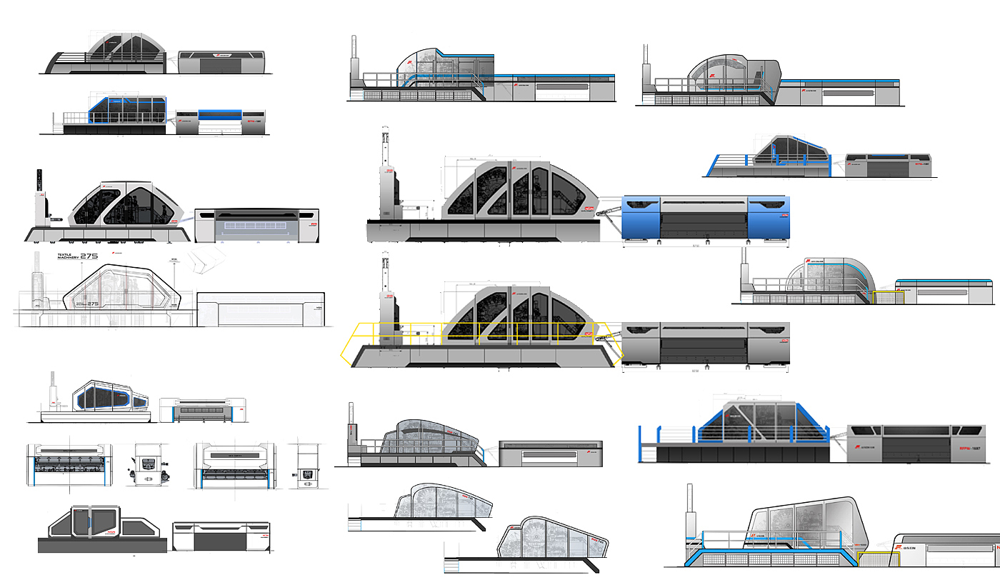 Appearance of mechanical equipment，Industrial Design of Production Line，Industrial Design of Large Equipment and Equipment，assembly line design，