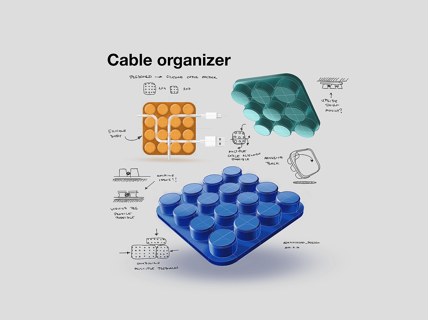 创意设计，产品设计，外观设计，电缆整理器，