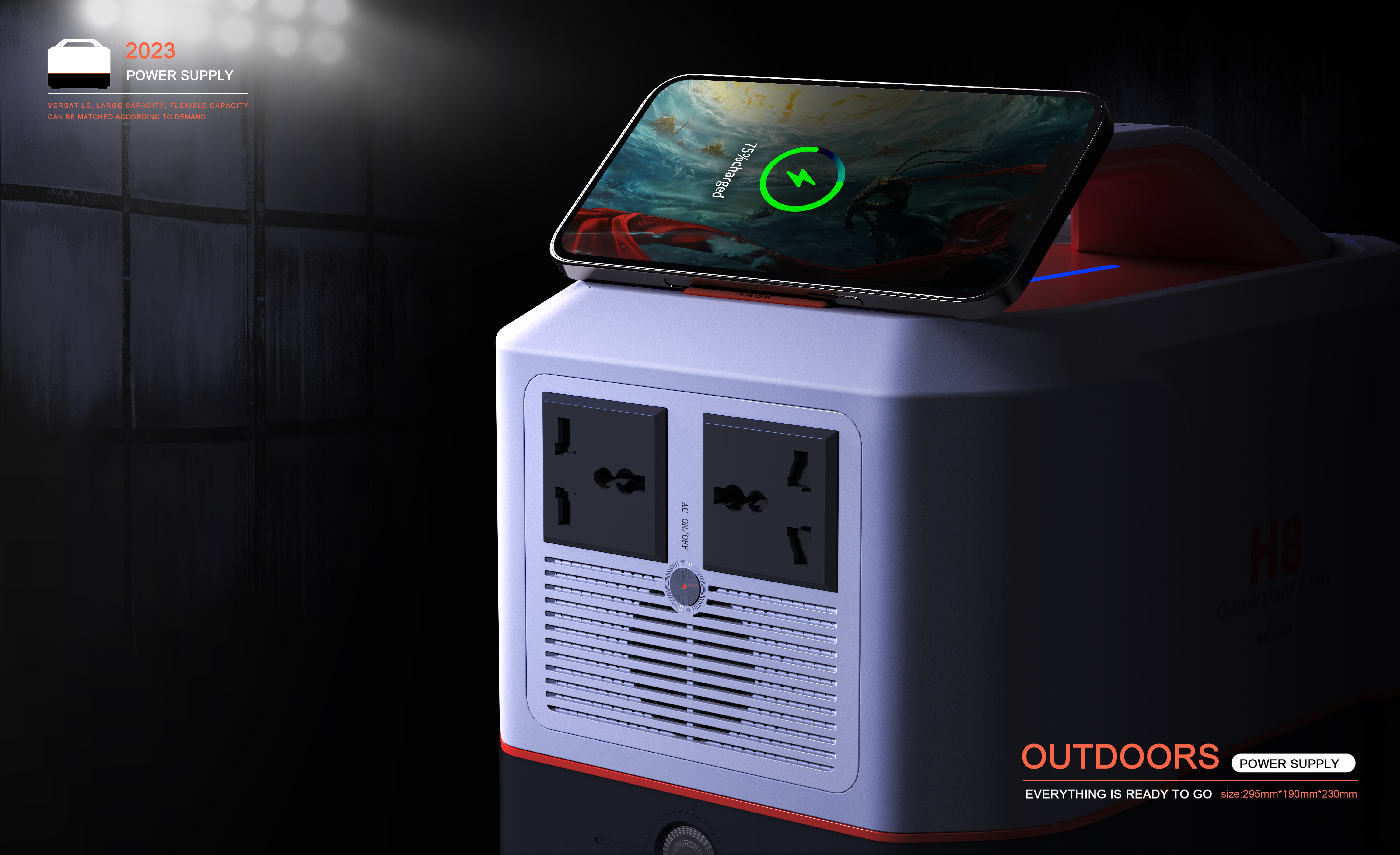 Outdoor power supply，Energy storage power supply，equipment，industrial design，product design，Power Supply，