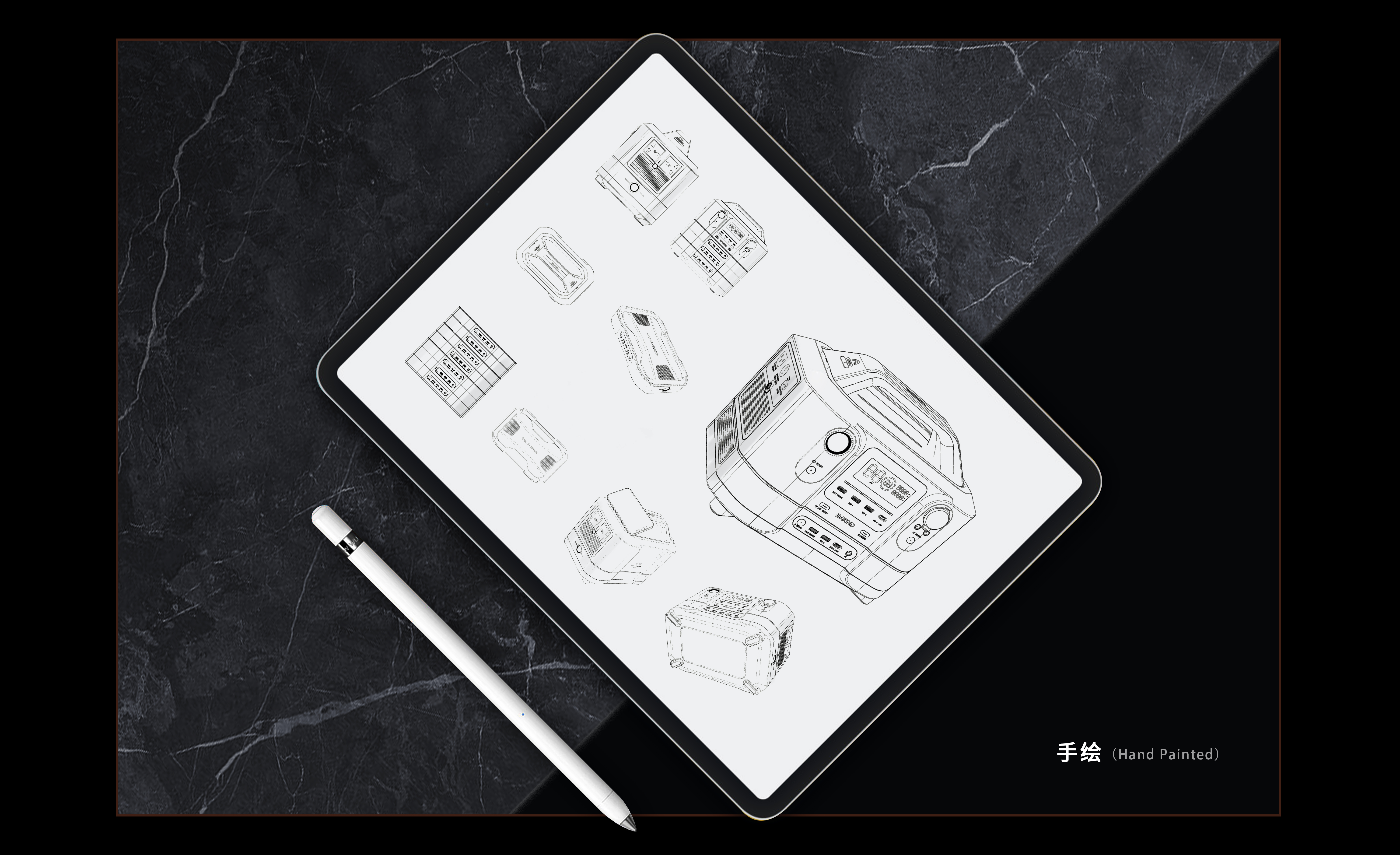 Outdoor power supply，Energy storage power supply，equipment，industrial design，product design，Power Supply，