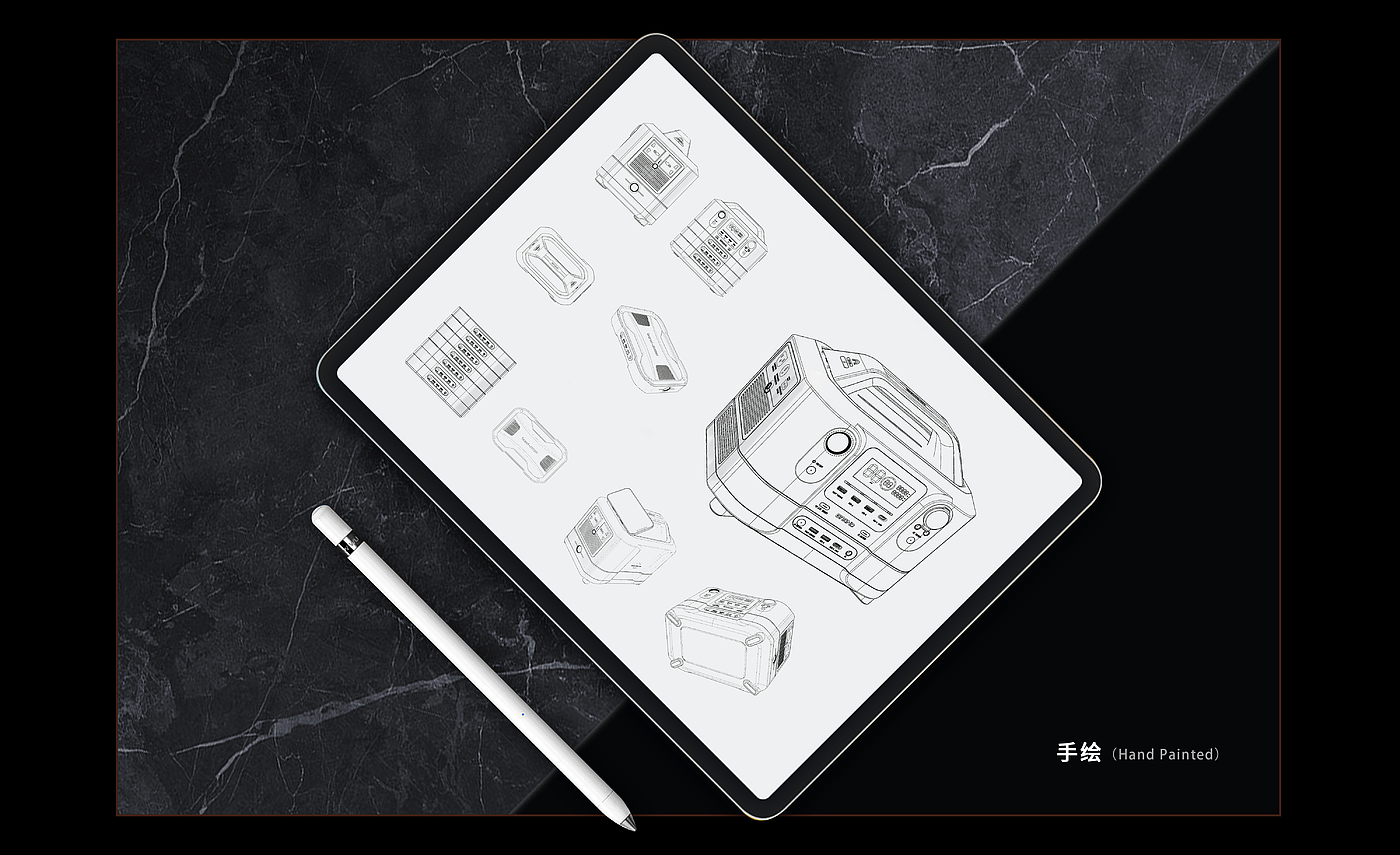 Outdoor power supply，Energy storage power supply，equipment，industrial design，product design，Power Supply，