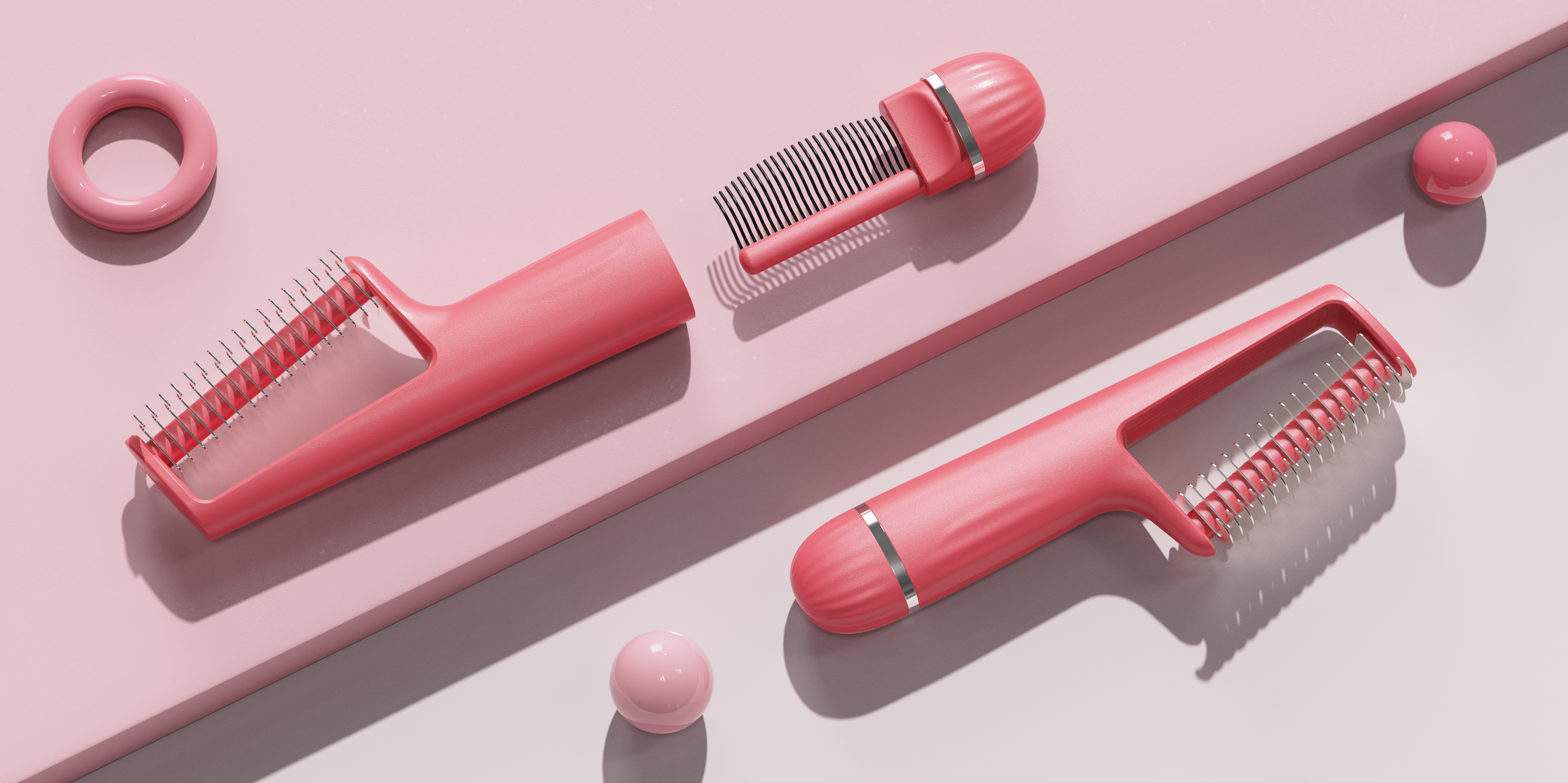 Pets，Simplicity，man-machine，Oblique comb，texture，non-slip，Save effort，