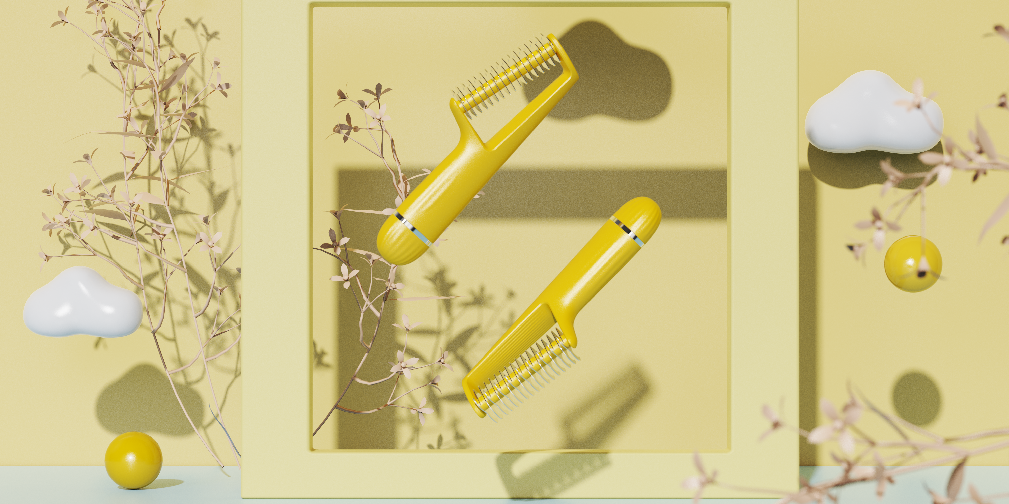 Pets，Simplicity，man-machine，Oblique comb，texture，non-slip，Save effort，