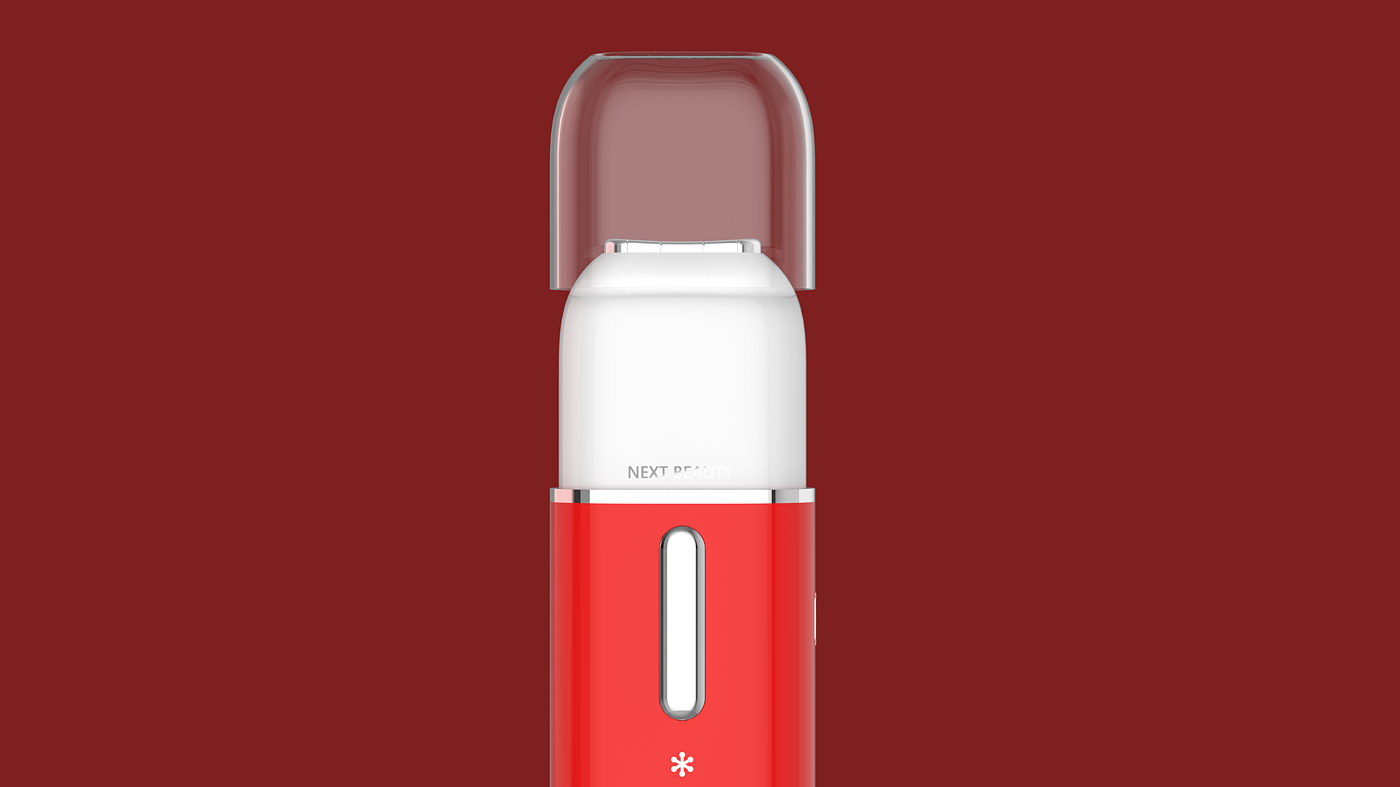 Depilatory instrument，cosmetic instrument，product design，industrial design，Lipstick，originality，Simplicity，Color matching，