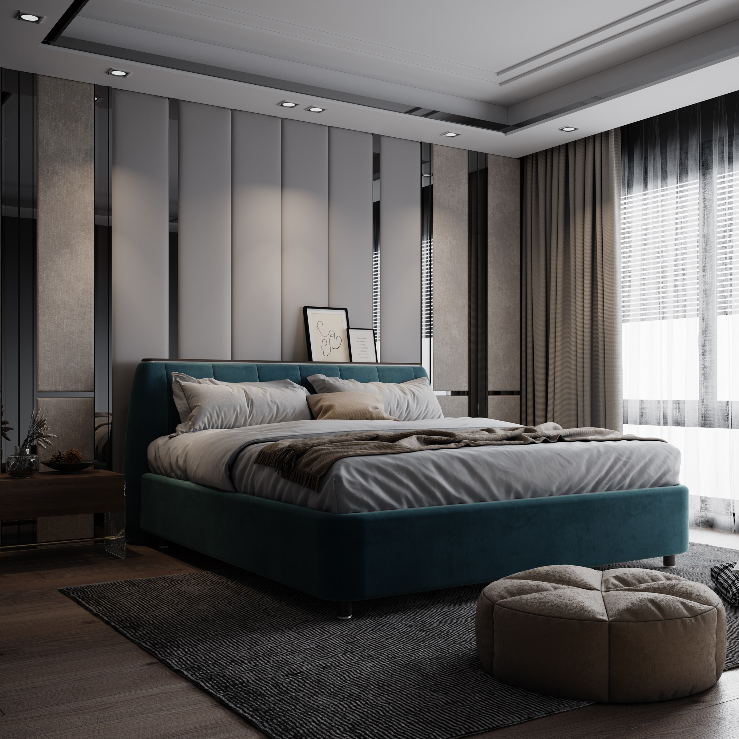 furniture，Bed，interior space ，Designer furniture，Original design，furniture design ，Soft bag bed，modern，