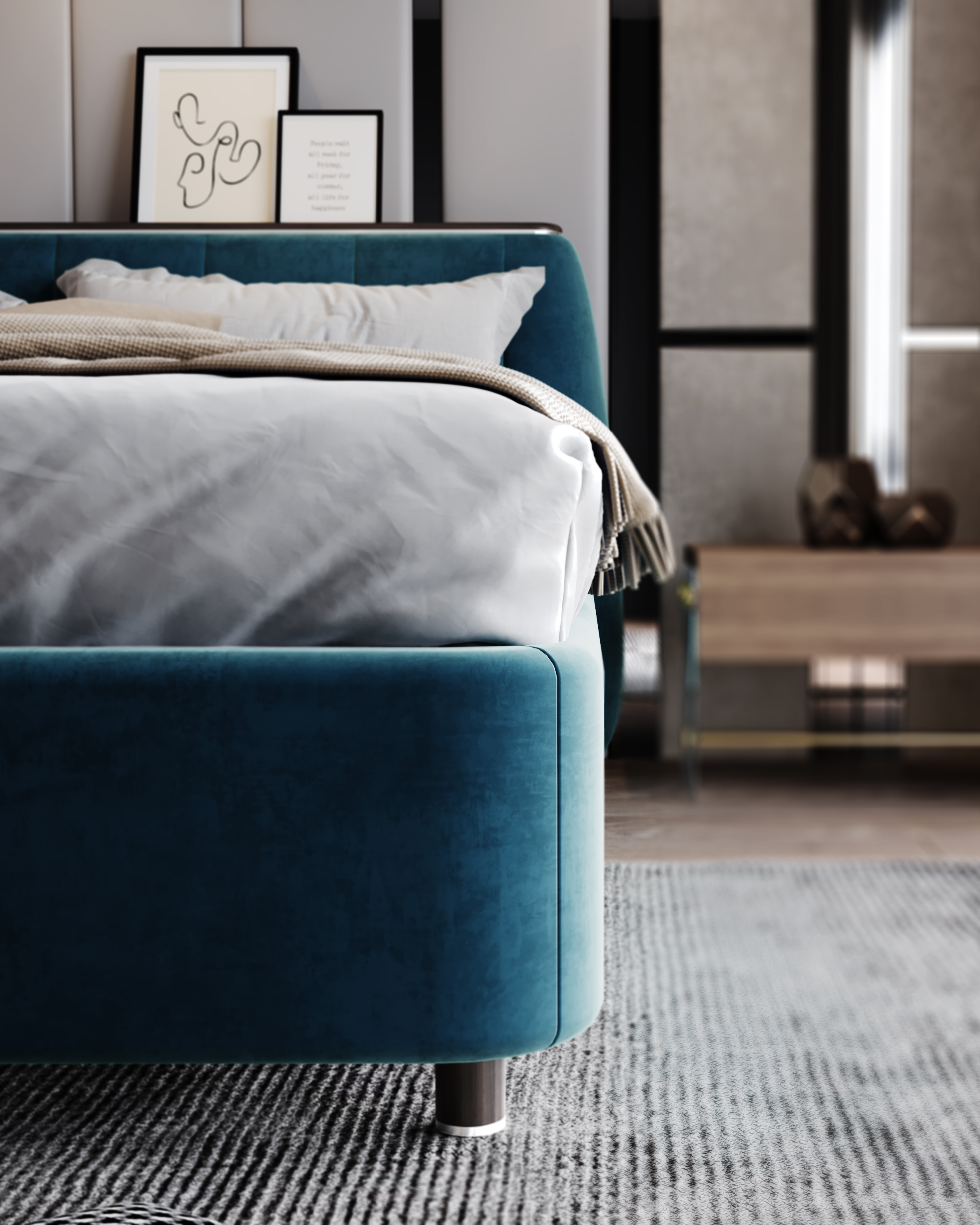 furniture，Bed，interior space ，Designer furniture，Original design，furniture design ，Soft bag bed，modern，