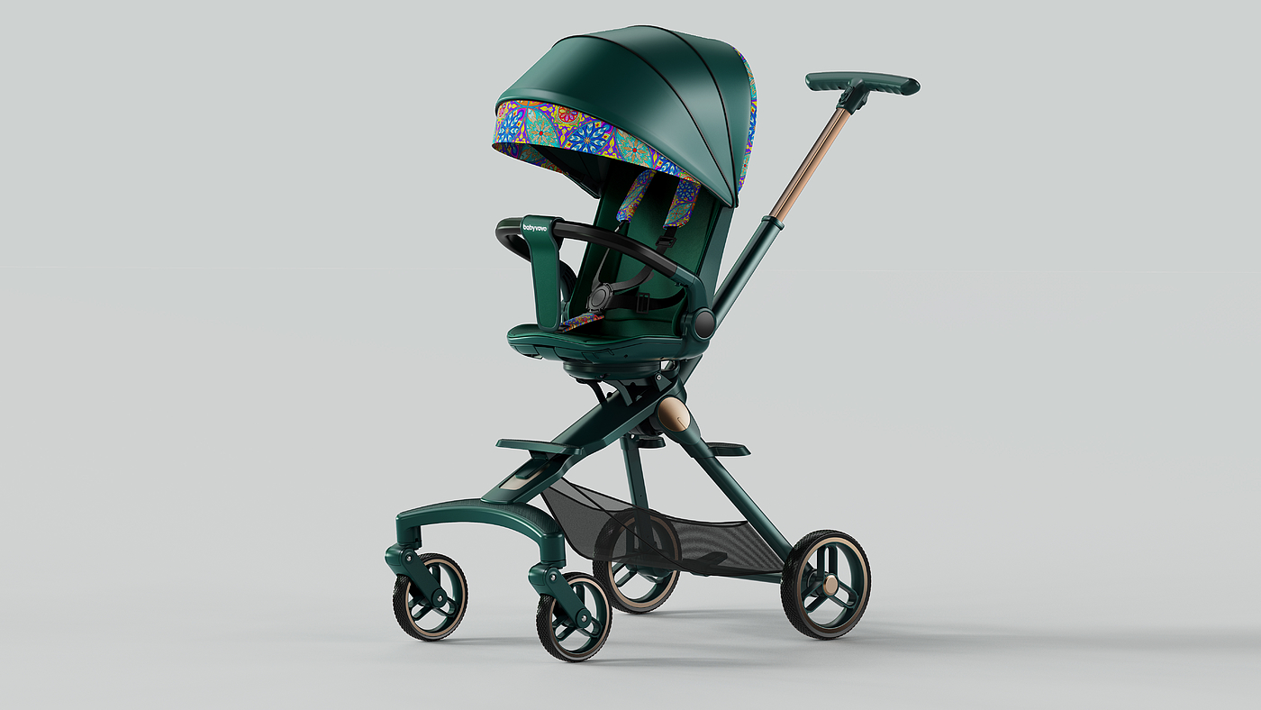 baby，Mother and baby，children，Landscape car，baby carriage，Light luxury，delicate，fashion，