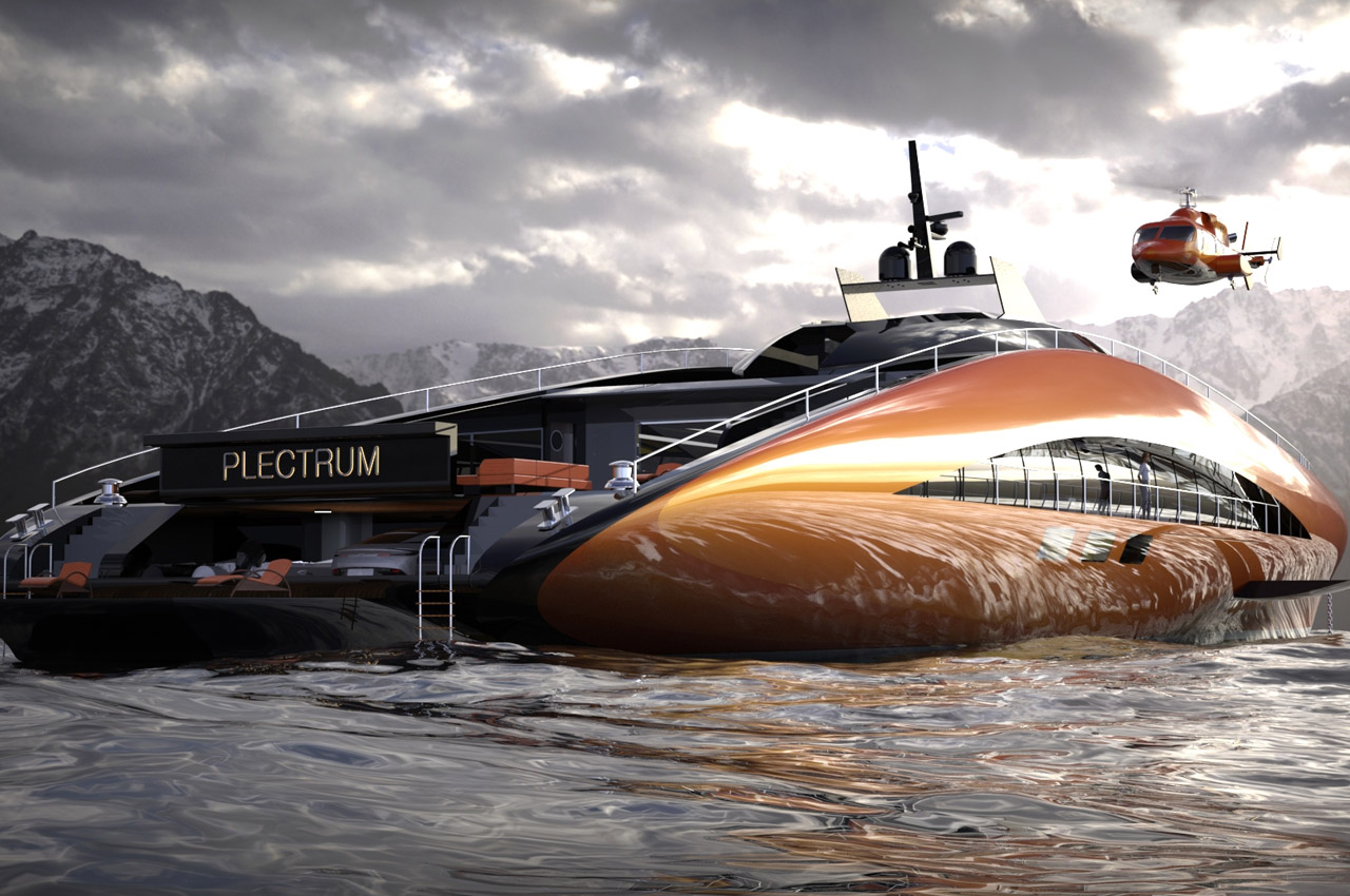Plectrum，conceptual design，yacht，vehicle，