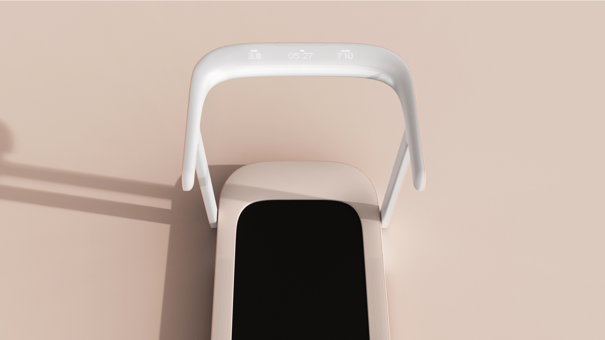 Treadmill，Fitness Equipment，motion，Sports Equipment，fold，Color matching，details，lighting，