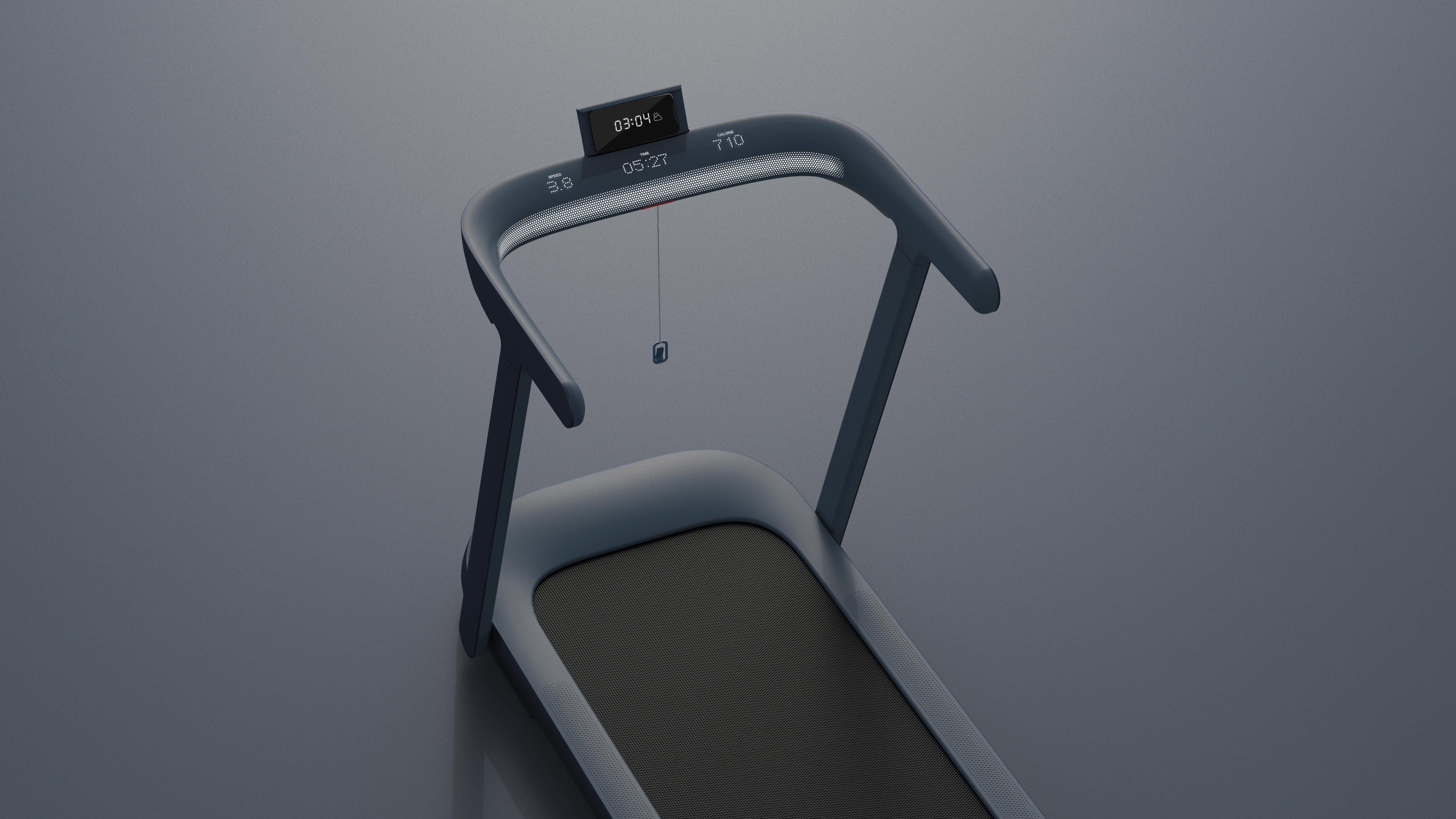 Treadmill，Fitness Equipment，motion，Sports Equipment，fold，Color matching，details，lighting，