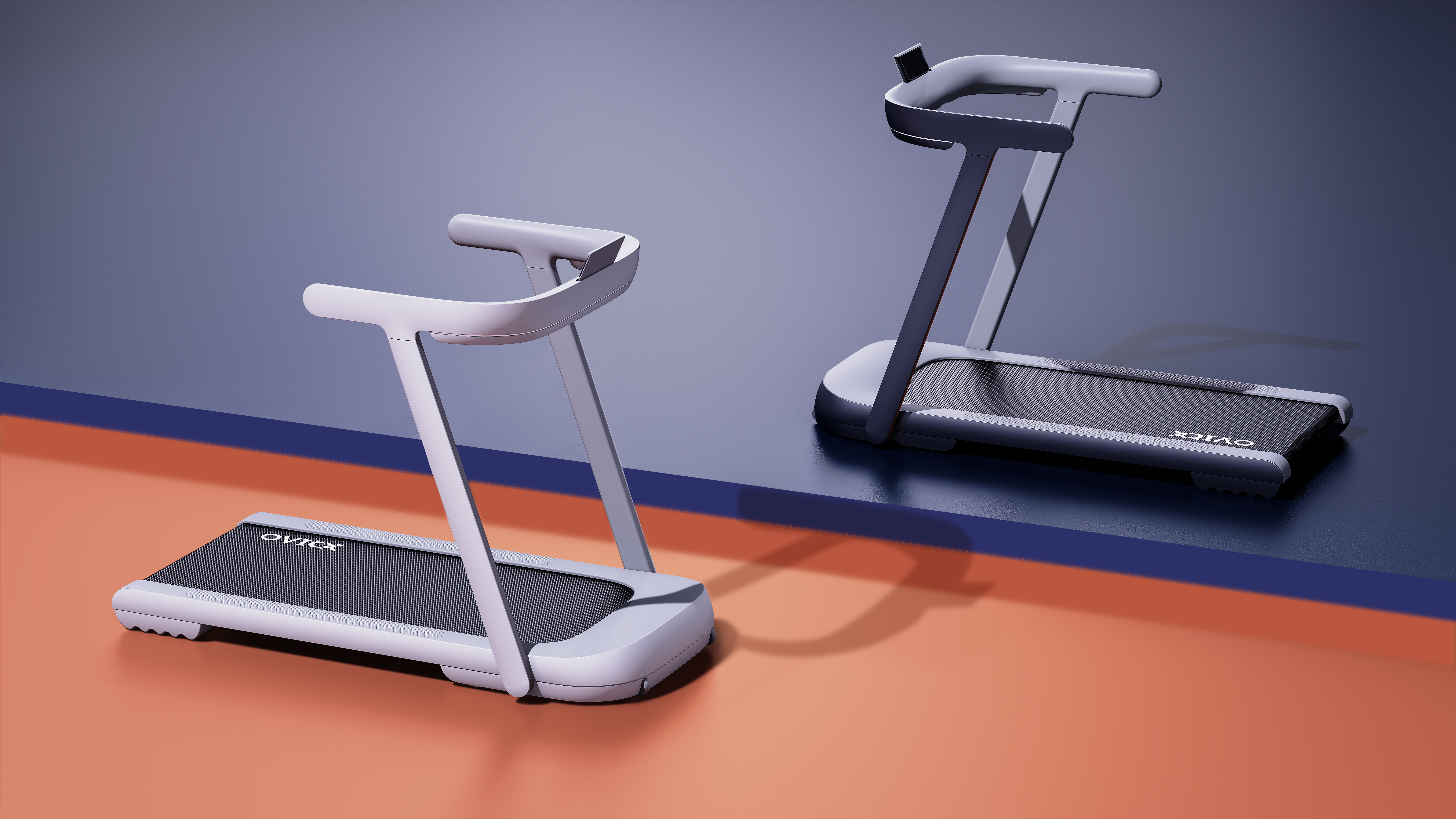 Treadmill，Fitness Equipment，motion，Sports Equipment，fold，Color matching，details，lighting，