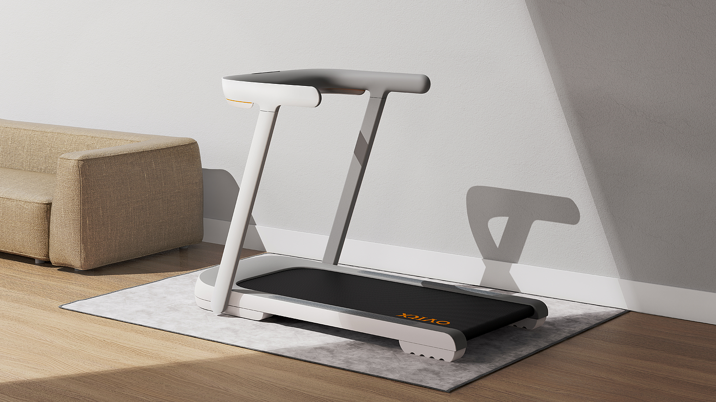 Treadmill，Fitness Equipment，motion，Sports Equipment，fold，Color matching，details，lighting，