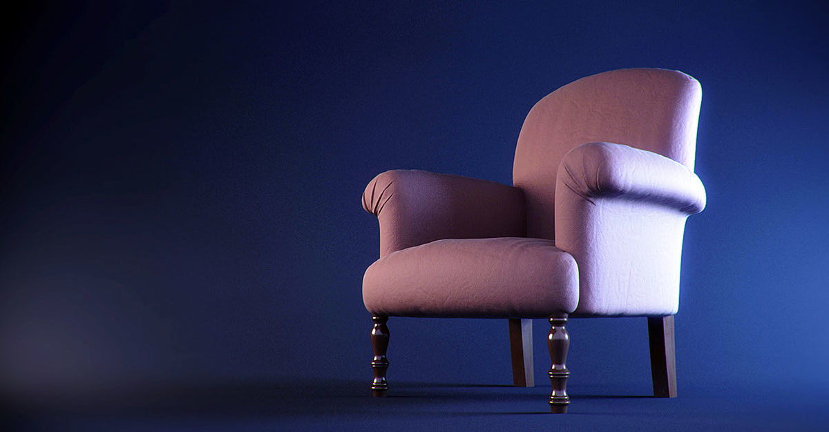 座椅，家具，3d，渲染，