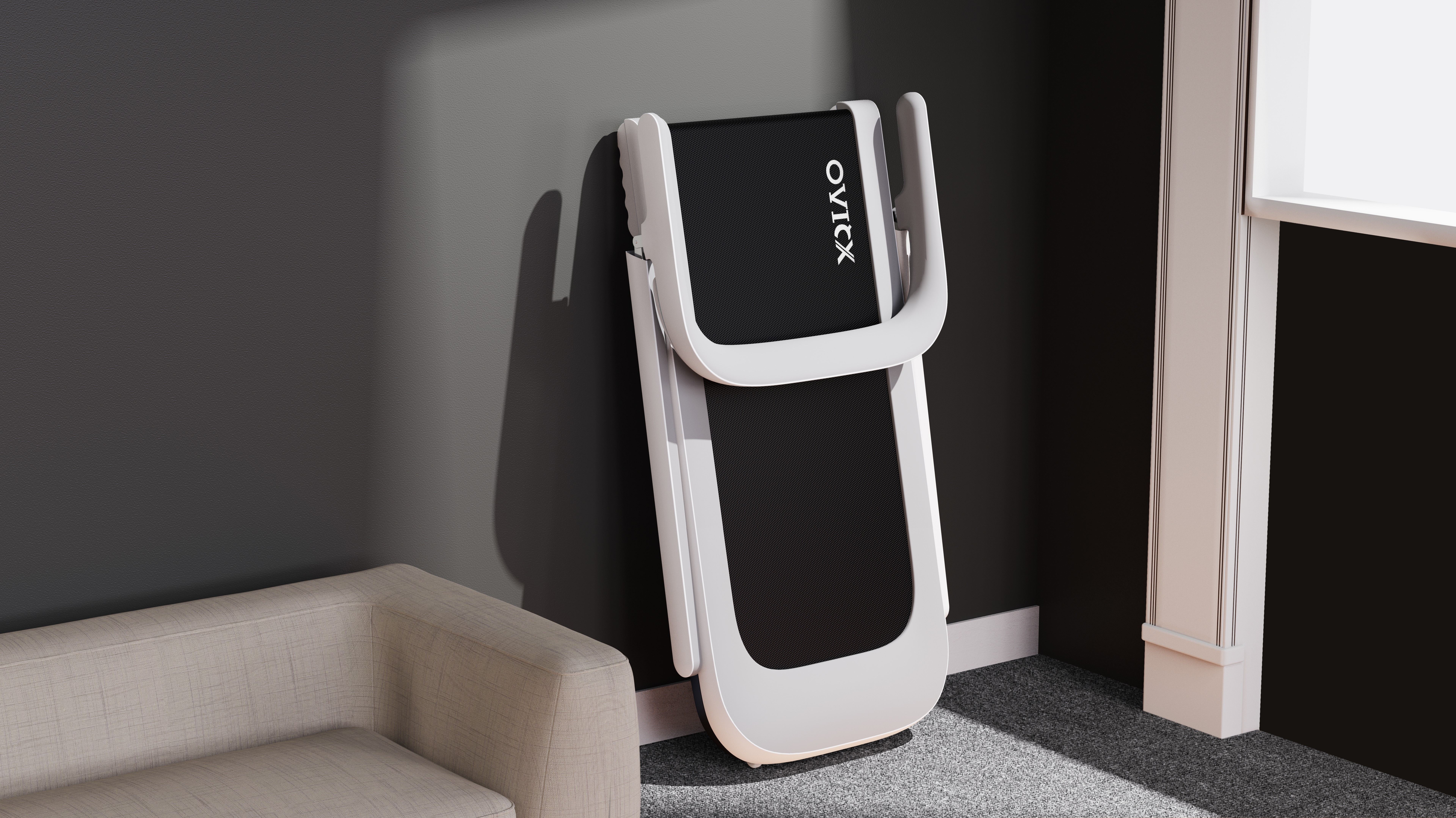 Treadmill，Fitness Equipment，motion，Sports Equipment，fold，Color matching，details，lighting，