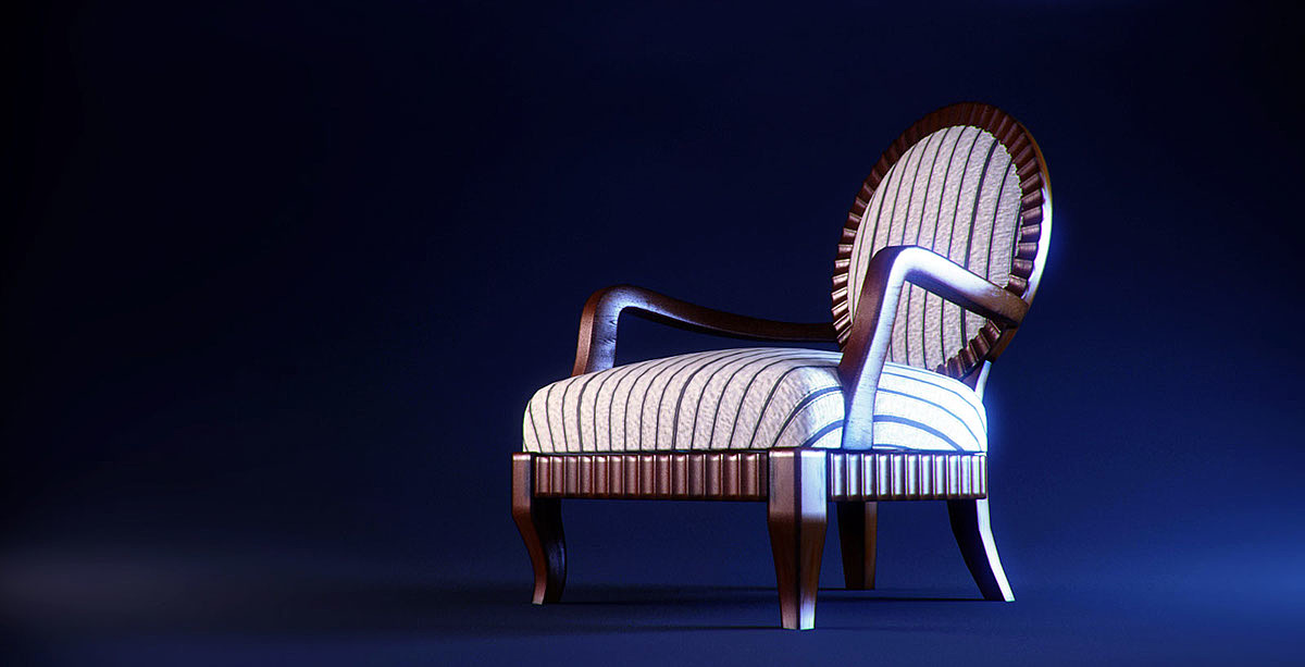 座椅，家具，3d，渲染，