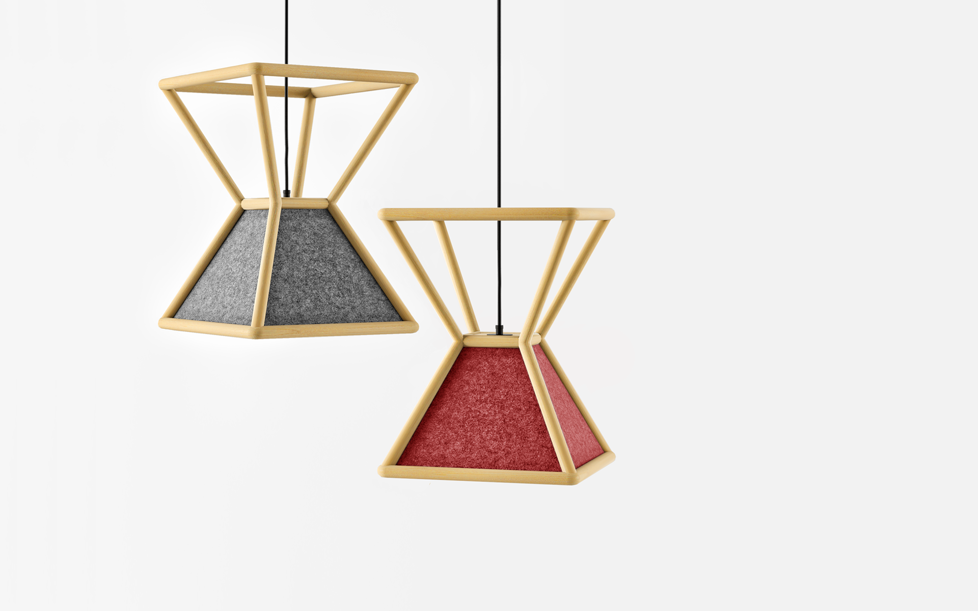 product design，woodiness，felt，FLU lamp，lamps and lanterns，
