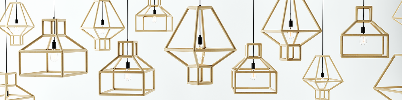 product design，woodiness，felt，FLU lamp，lamps and lanterns，