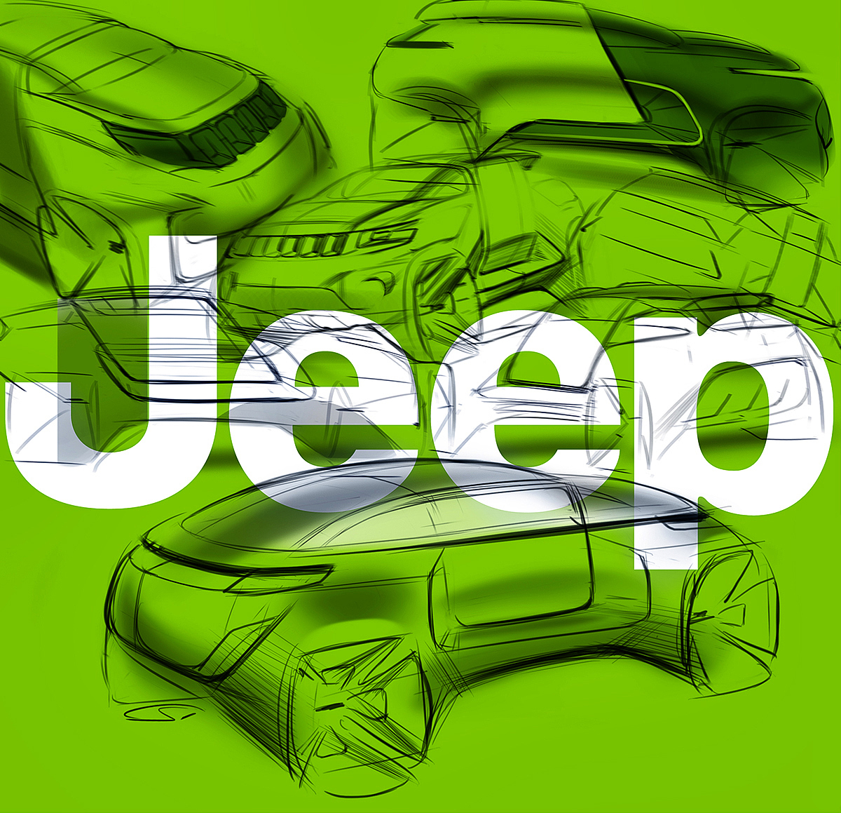 Automatic design，sketch，jeep，Off-road vehicle，