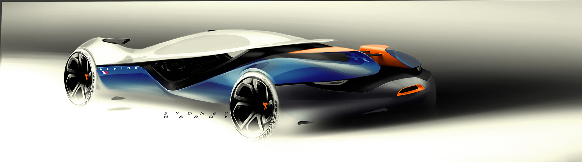 Automatic design，sketch，Alpine A CNCPT，Sports car，