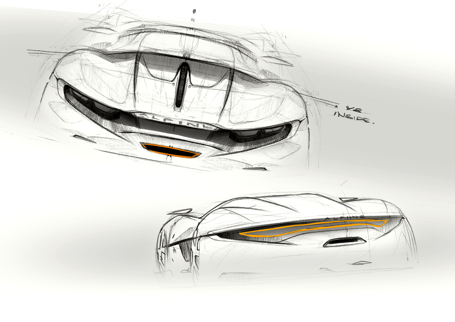 Automatic design，sketch，Alpine A CNCPT，Sports car，