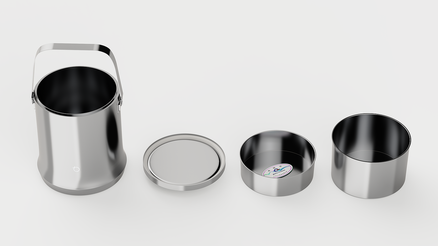 #keyshot，#餐具设计，#手提保温桶，#产品外观设计，#Rhino，