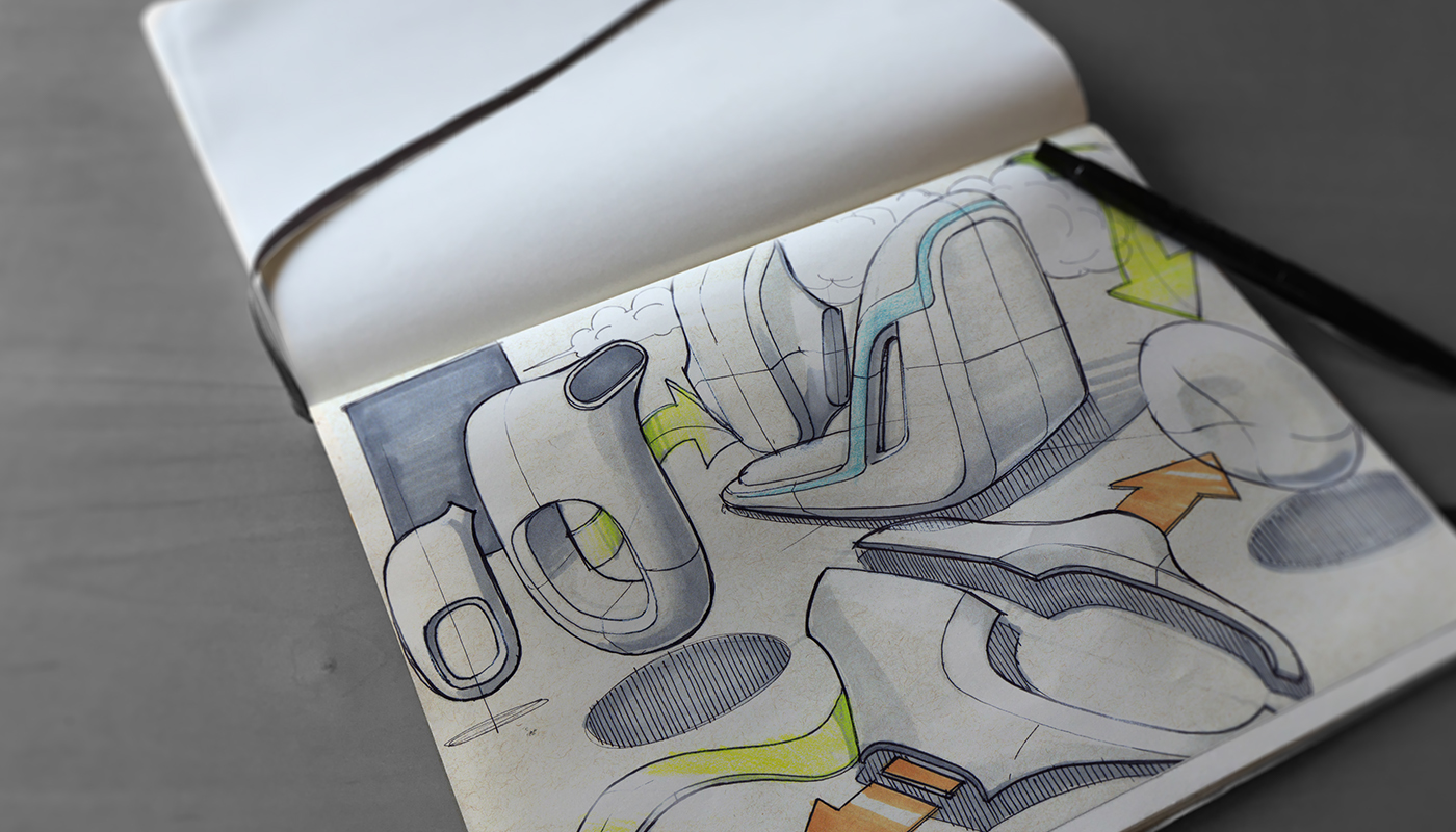 Modeling hand drawing，Marker hand drawn，Graffiti book，Industrial hand drawing，
