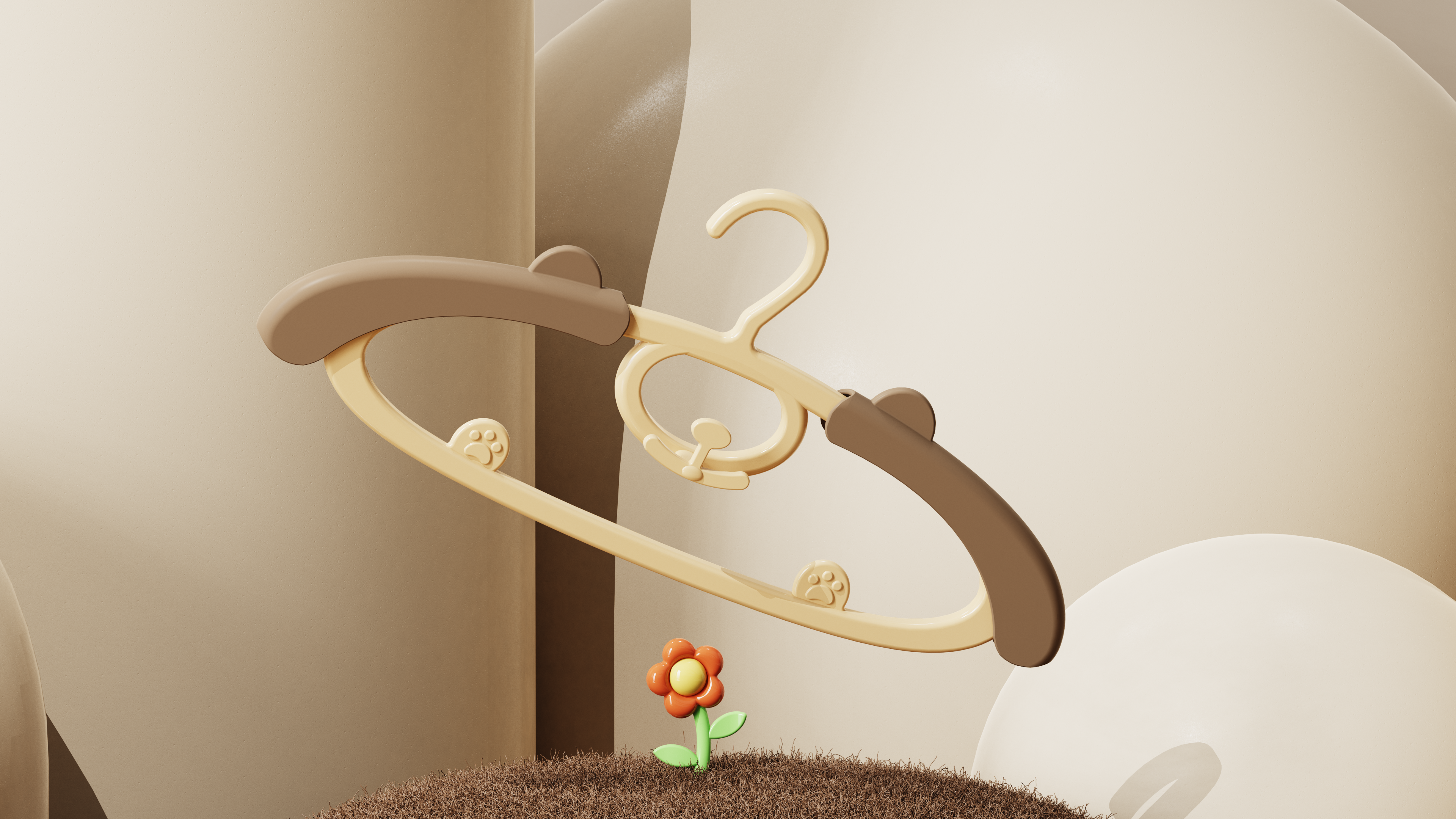 Home design，Design of Children's Hanger，Hanger design，product design，Modeling design，Creative design，Storage design，Children's products，