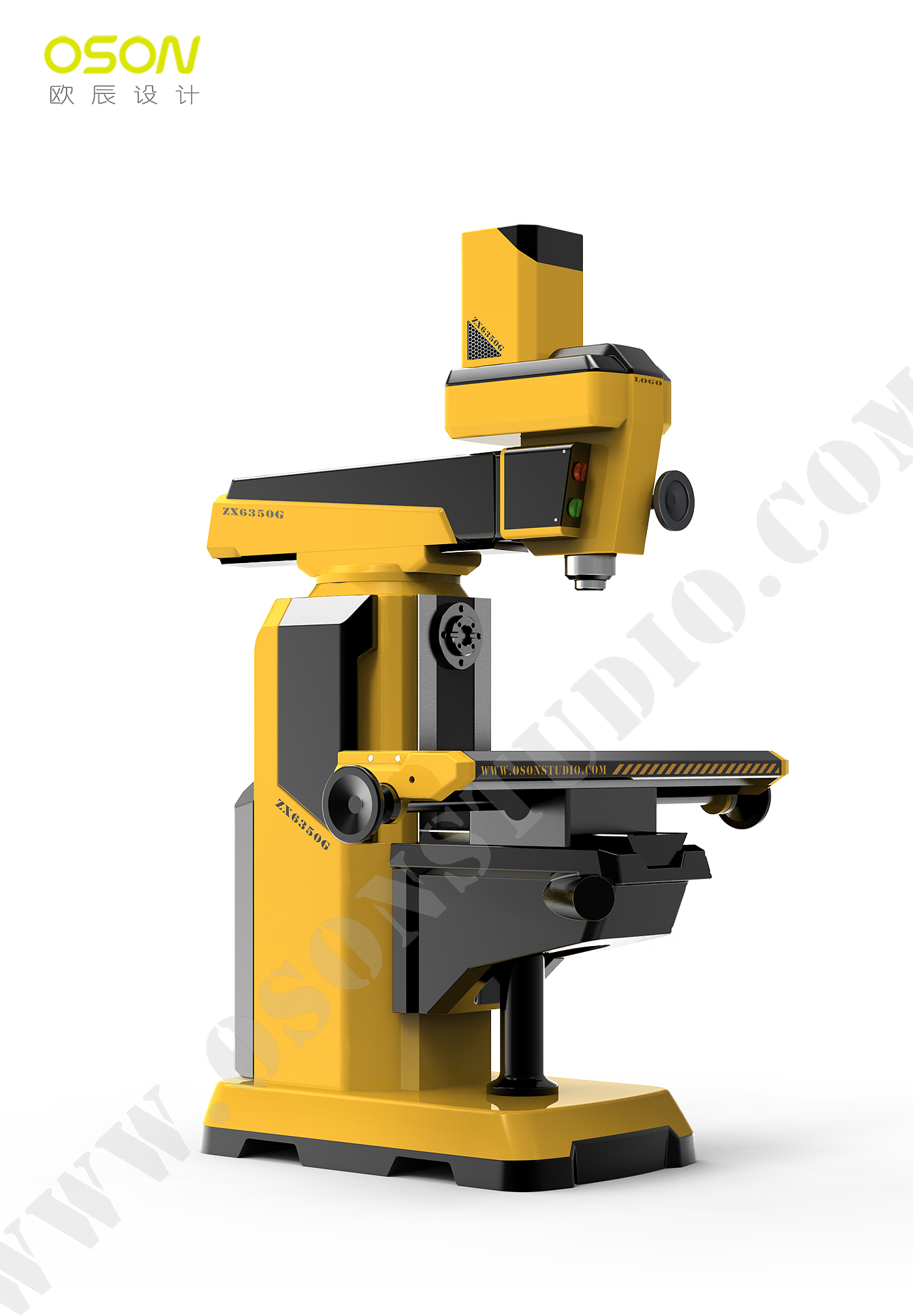 Machine tool design，Design of Machining Center，Gantry machining center，Numerical control center，Ou Chen design，OSONSTUDY，product design，Design of rotary milling machine，