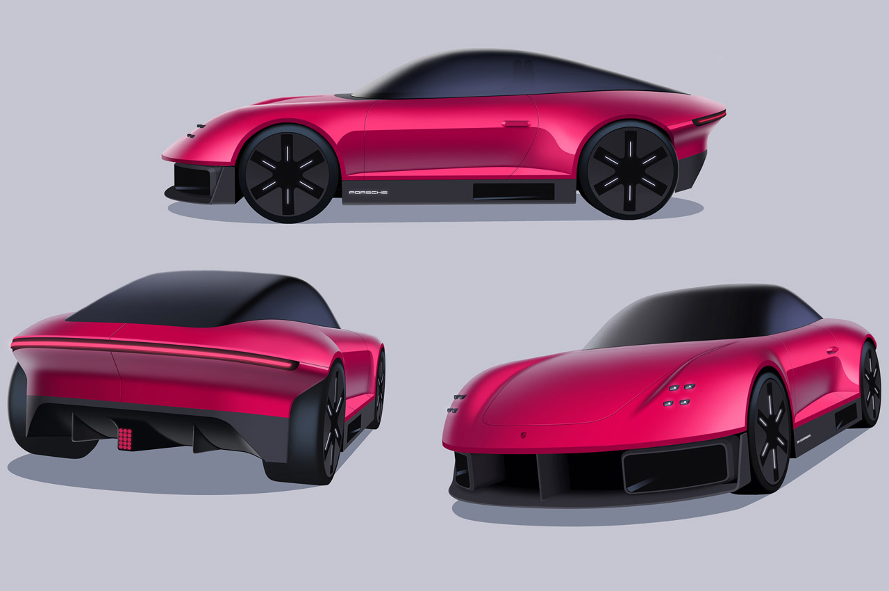 vehicle，automobile，Porsche 911，conceptual design，