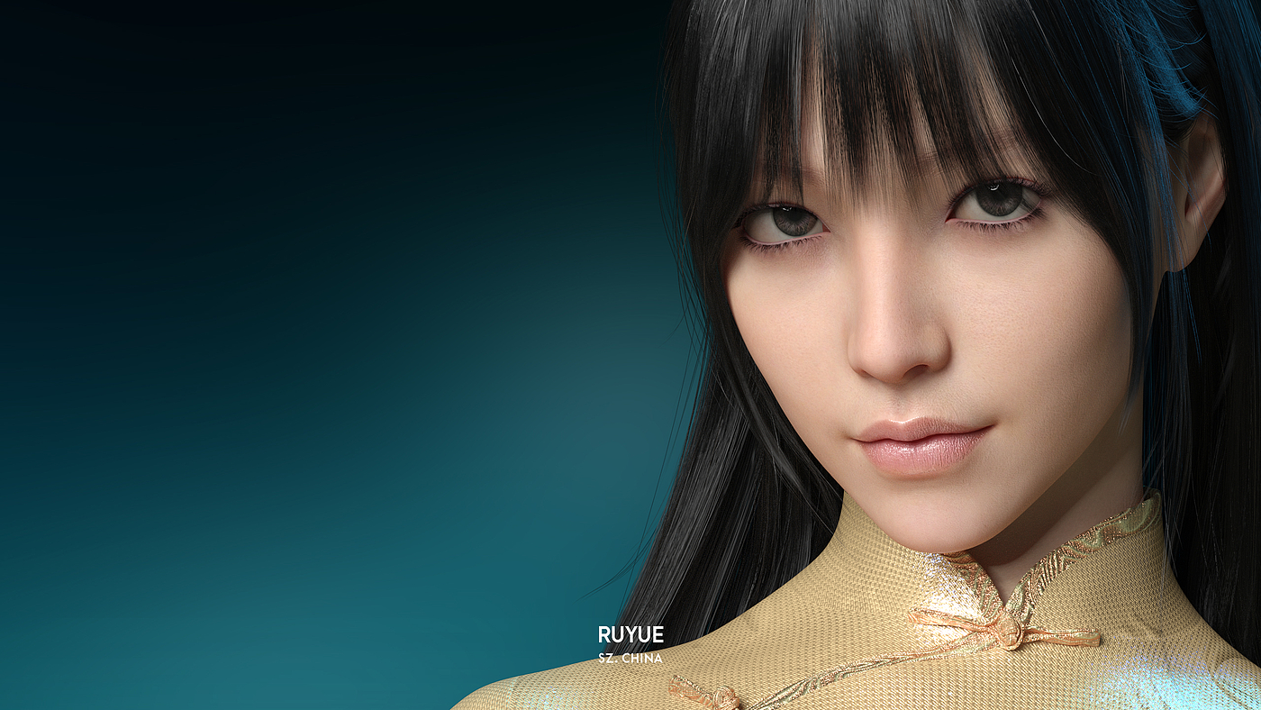 virtual human，cheongsam，