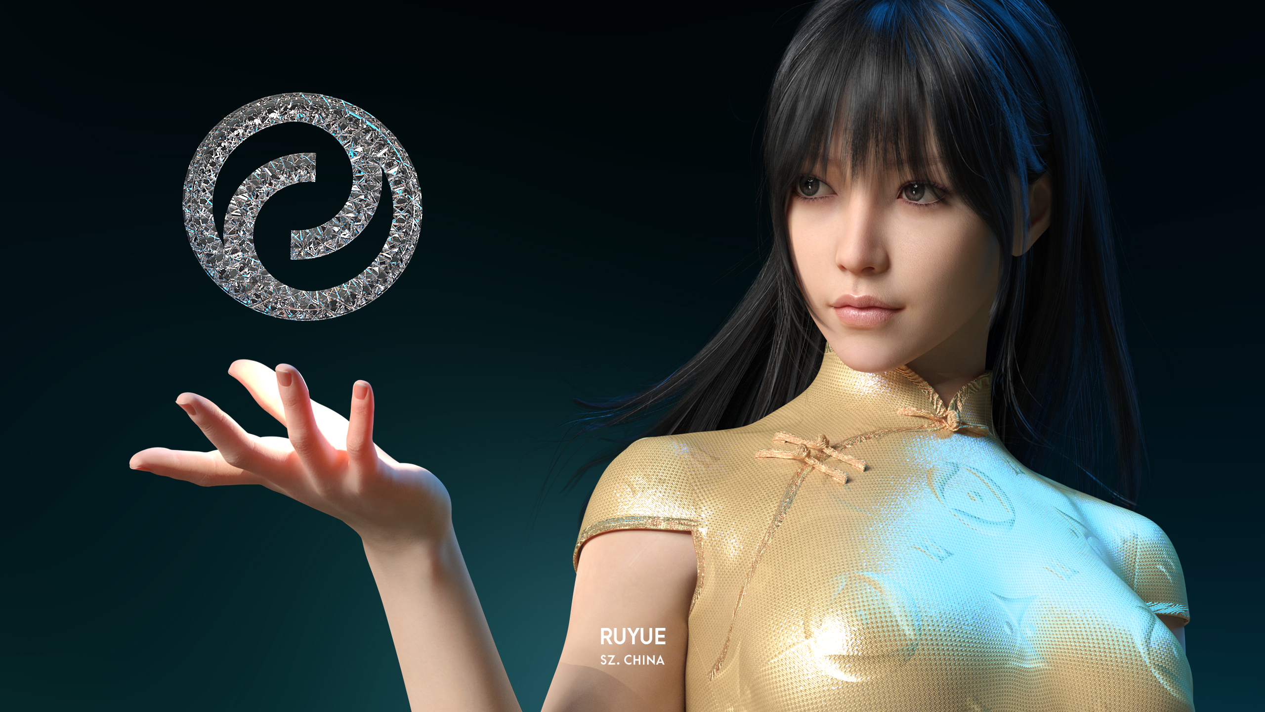 virtual human，cheongsam，