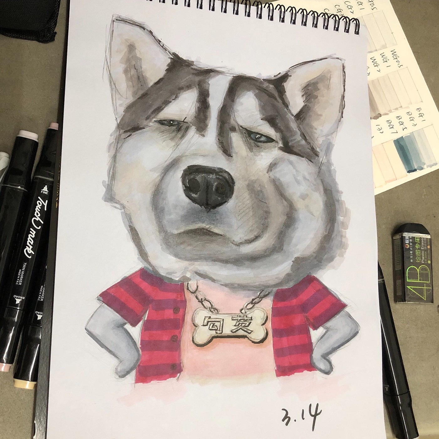 Hand drawn，