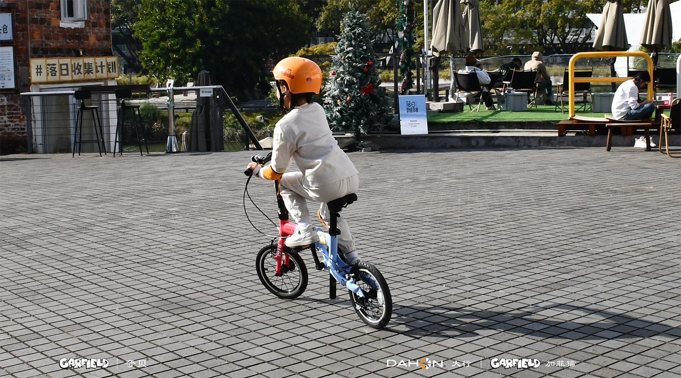 折叠自行车，大行DAHON，加菲猫GARFIELD，跨龄，户外，亲子游，