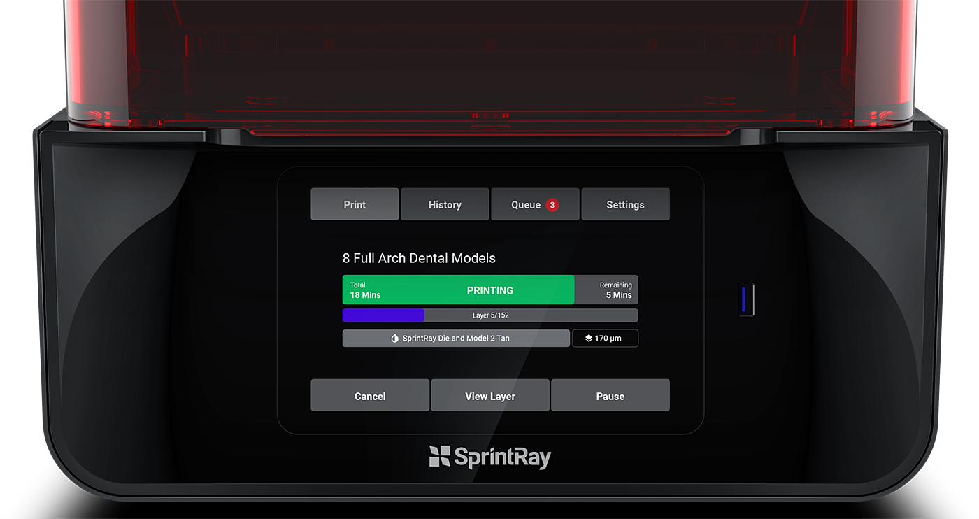 SprintRay，光固化，3d打印机，齿科，