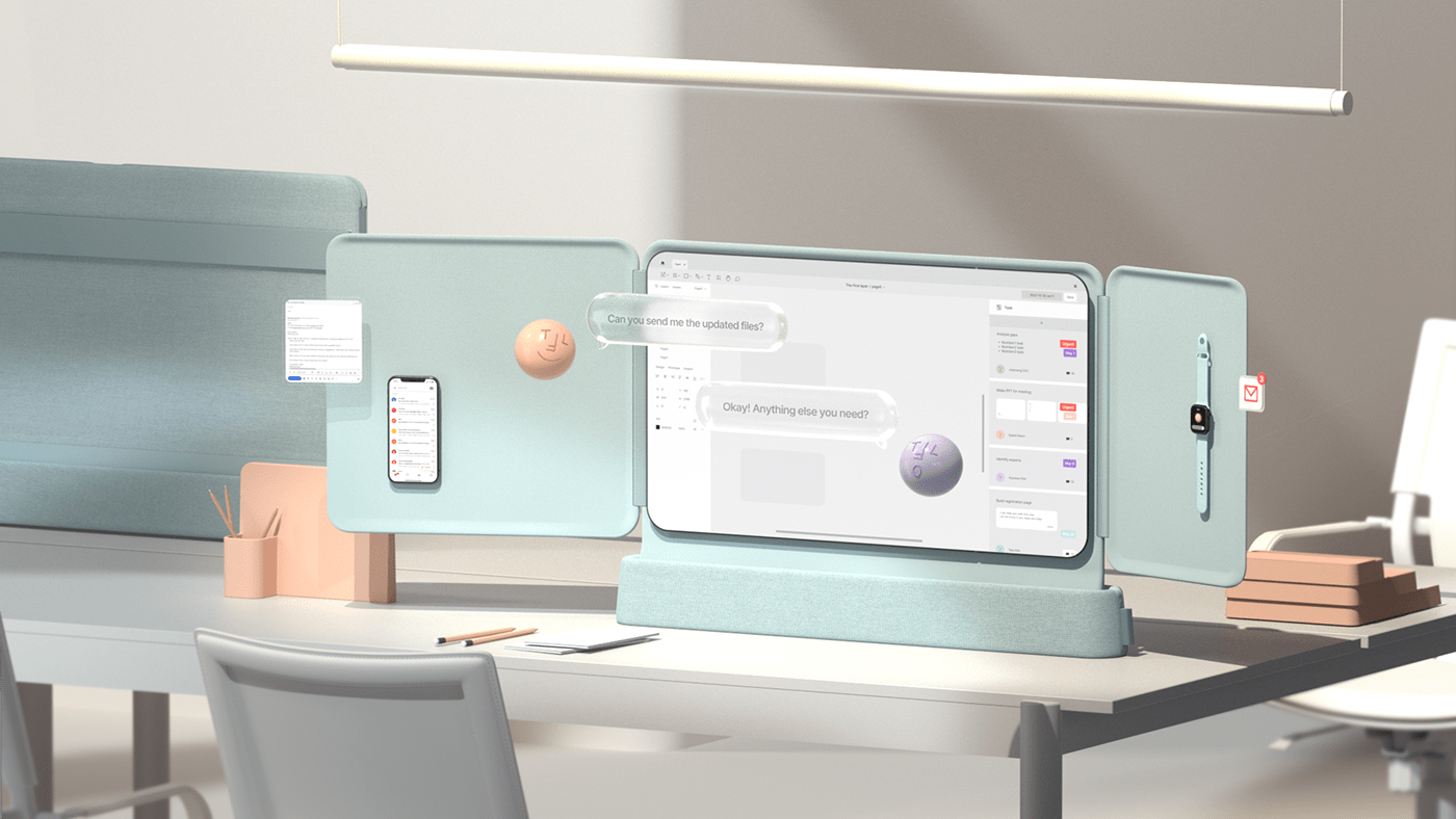 monitor，to work in an office，Appearance design，future，product design，