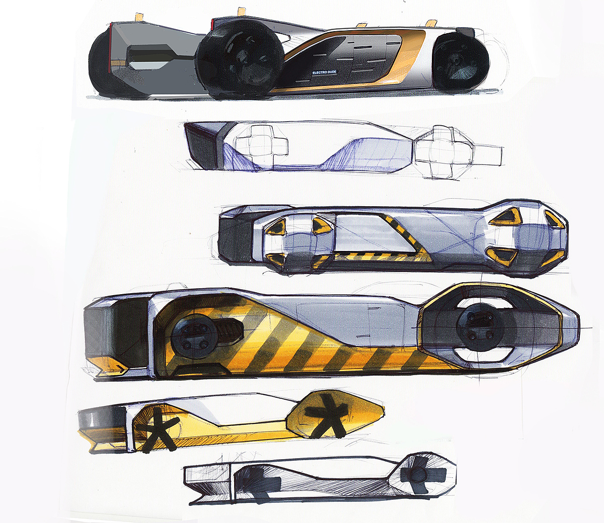 Hand drawn，Ubee ，automobile，