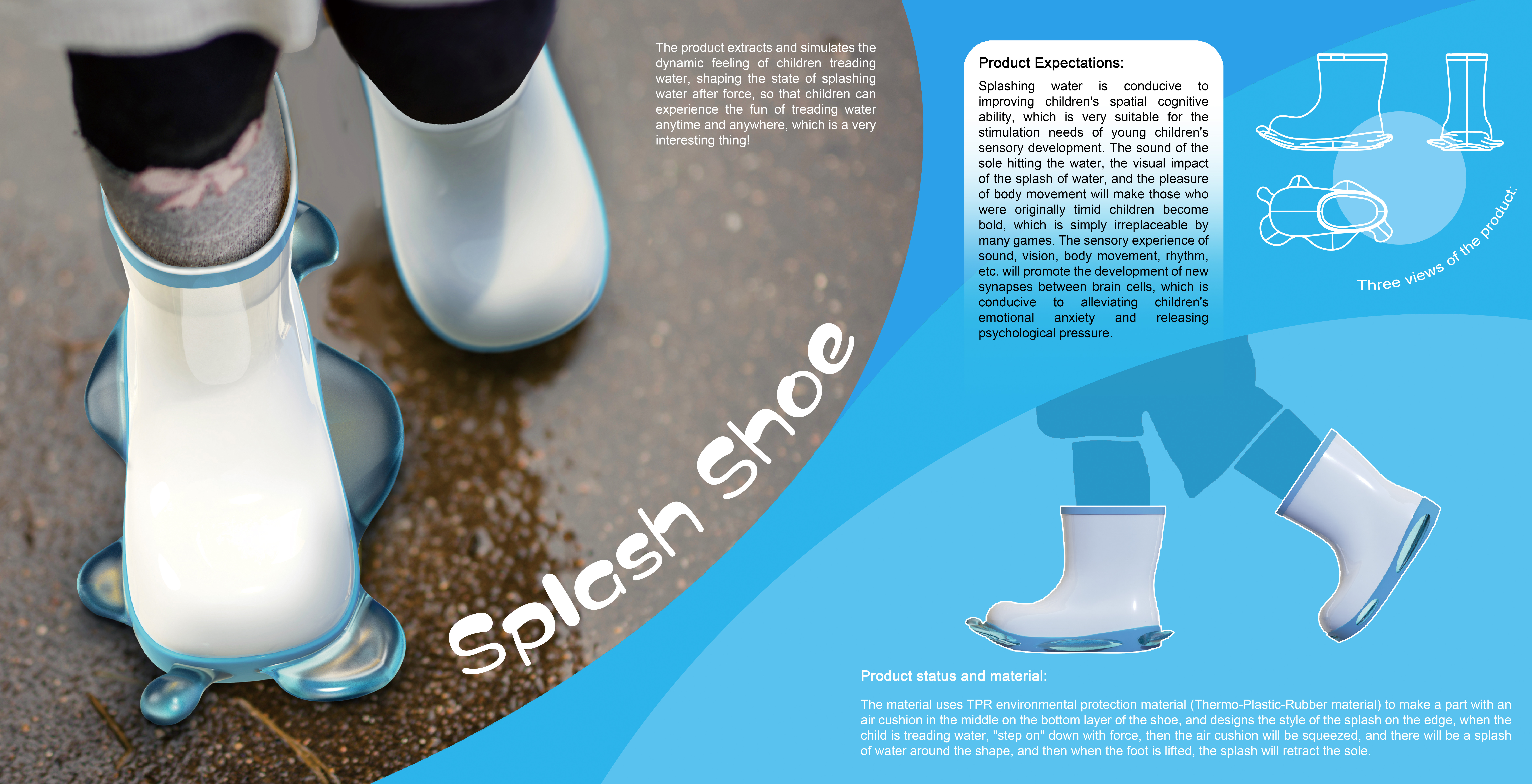 Water flower，Children's products，product design，Waters，Children's Shoe Design，