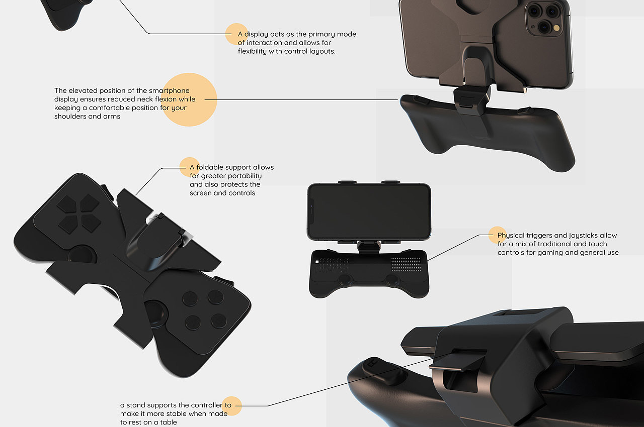 Game controller，PhoCo，Pocket controller，Aryan Vijay，product design，Game assist，