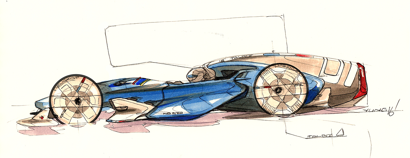 PEUGEOT 905 e，Automatic design，draft，