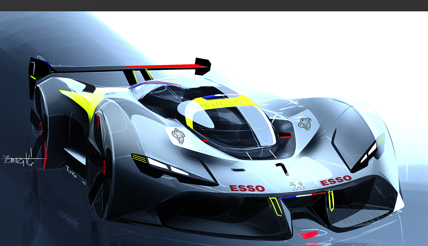 PEUGEOT 905 e，Automatic design，draft，