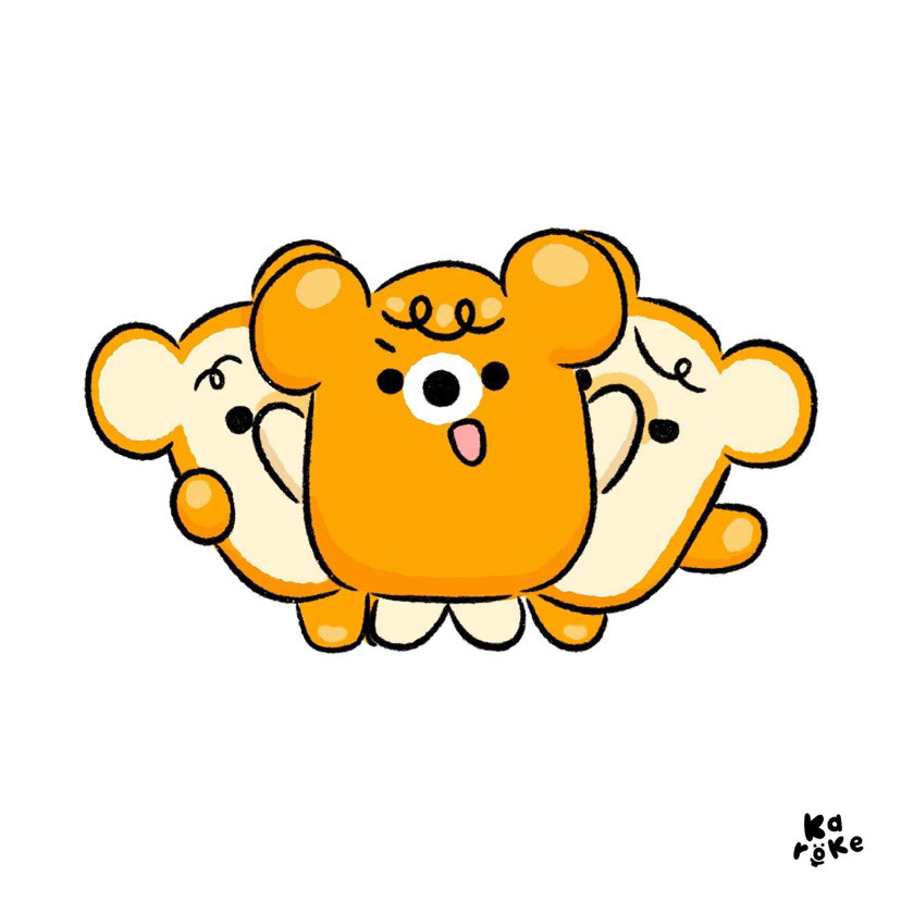 Teddy Bread，Character design，product design，3D modeling，