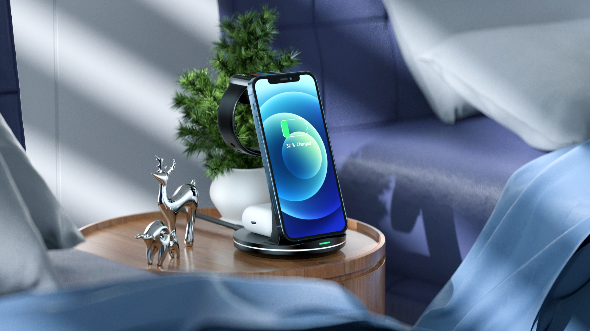 Wireless charging，Product video，Product animation，dynamic design ，CG video，