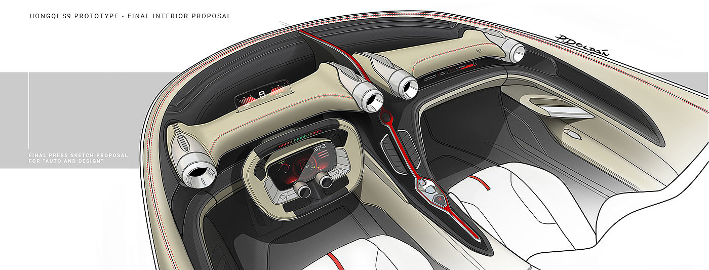 Red Flag S9，automobile，vehicle，Interior，