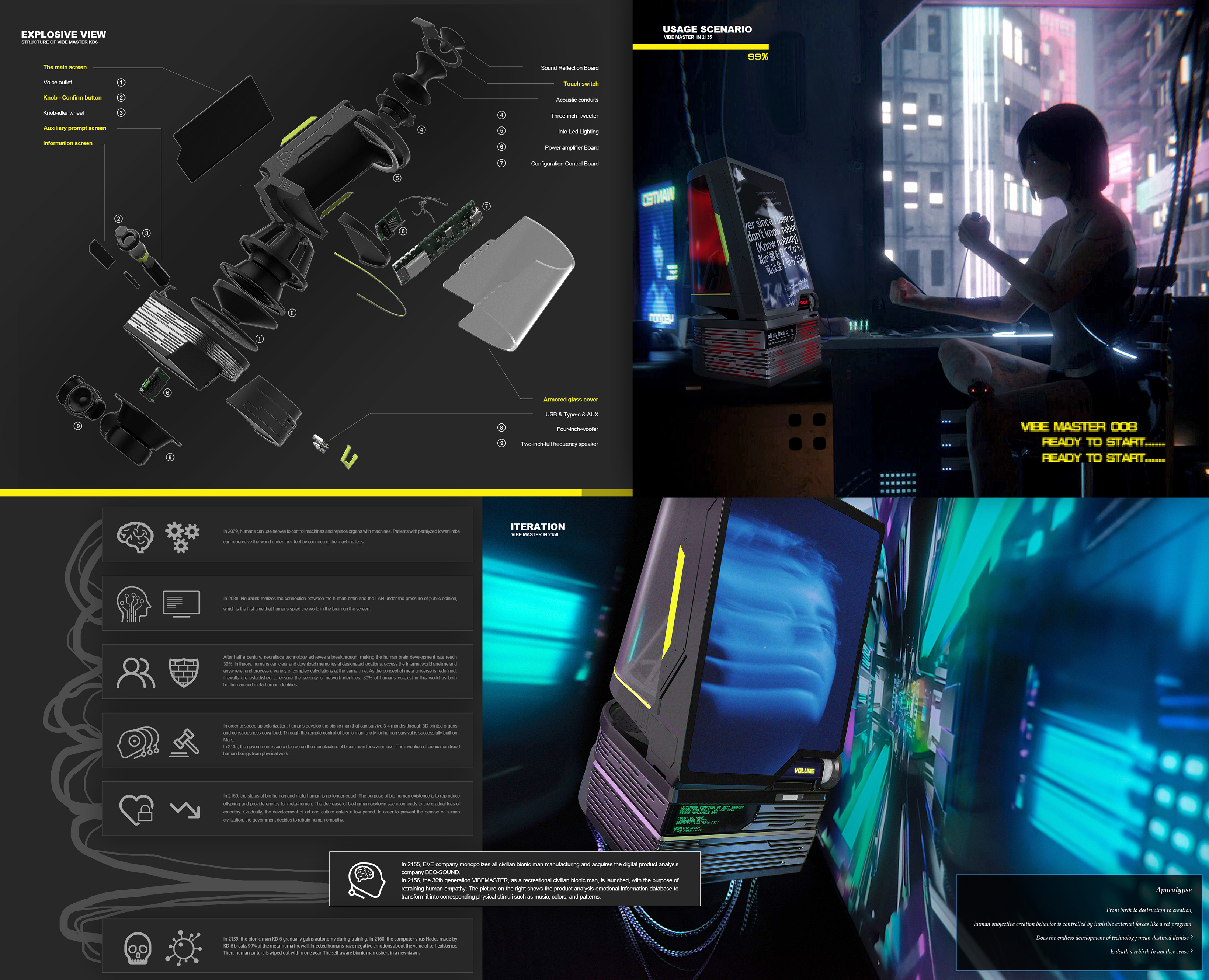 product design，Interaction design，Wheelchair design，Cyberpunk，Concept product，