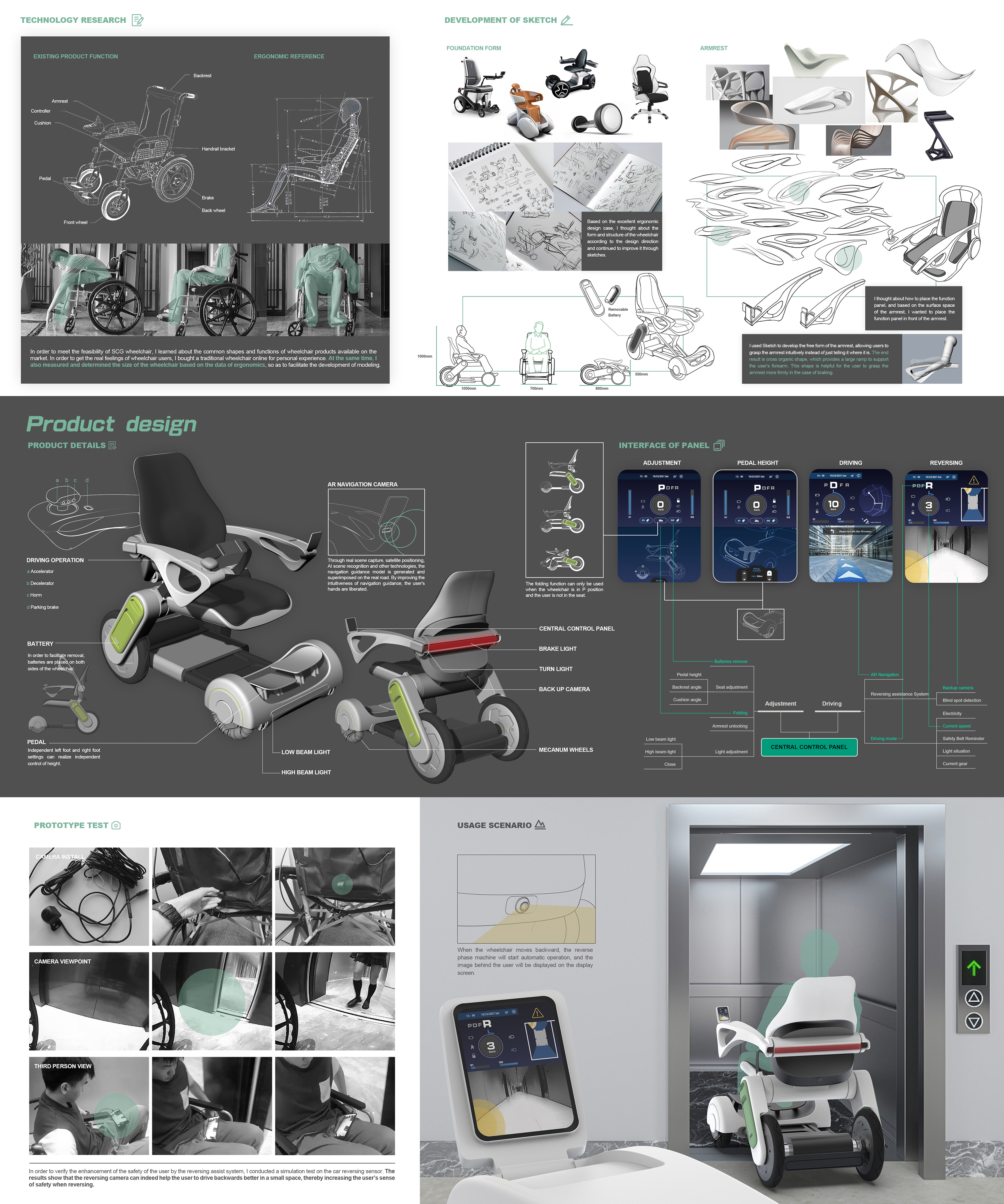 product design，Interaction design，Wheelchair design，Cyberpunk，Concept product，