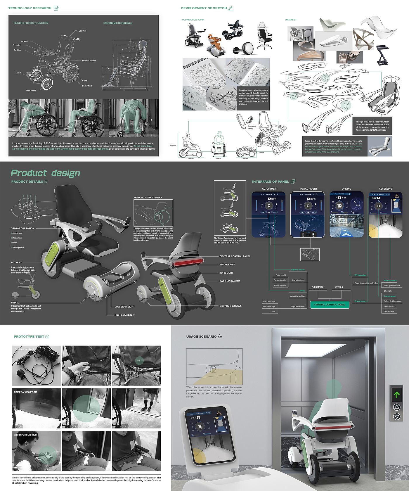 product design，Interaction design，Wheelchair design，Cyberpunk，Concept product，
